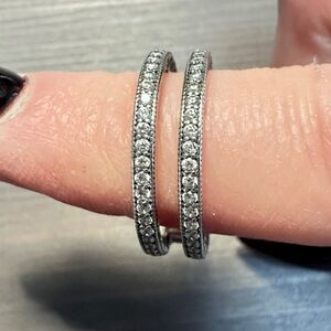 Pandora Sterling Silver Double Eternity Band with Crystals